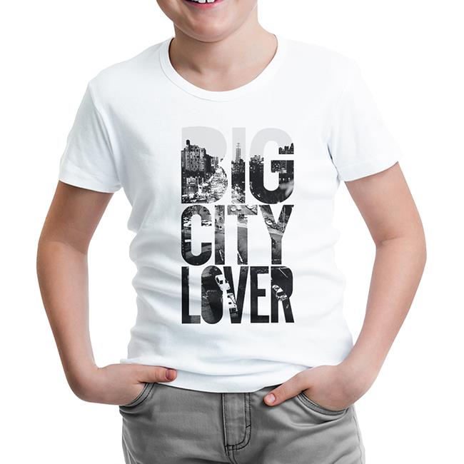 Big City Lover White Kids Tshirt