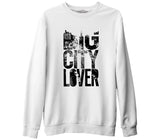 Big City Lover Beyaz Kalın Sweatshirt
