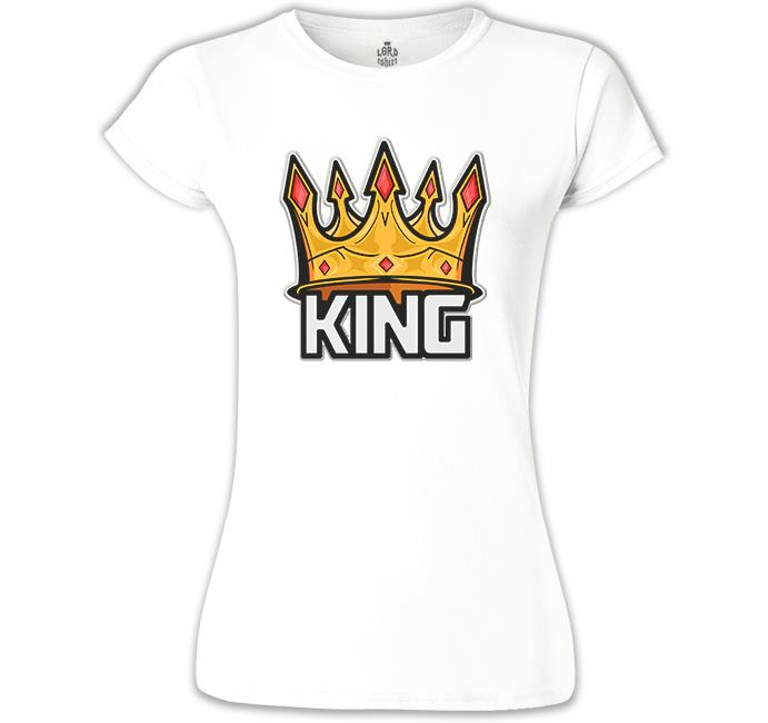 Big Size King Beyaz Kadın Tshirt