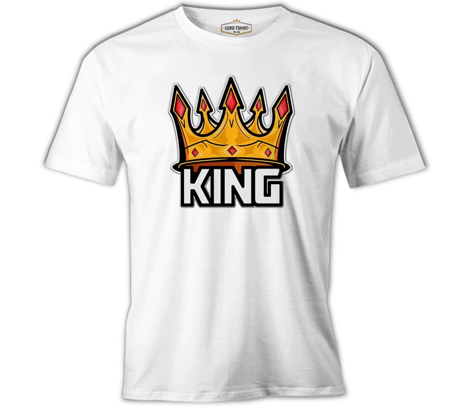 Big Size King Beyaz Erkek Tshirt