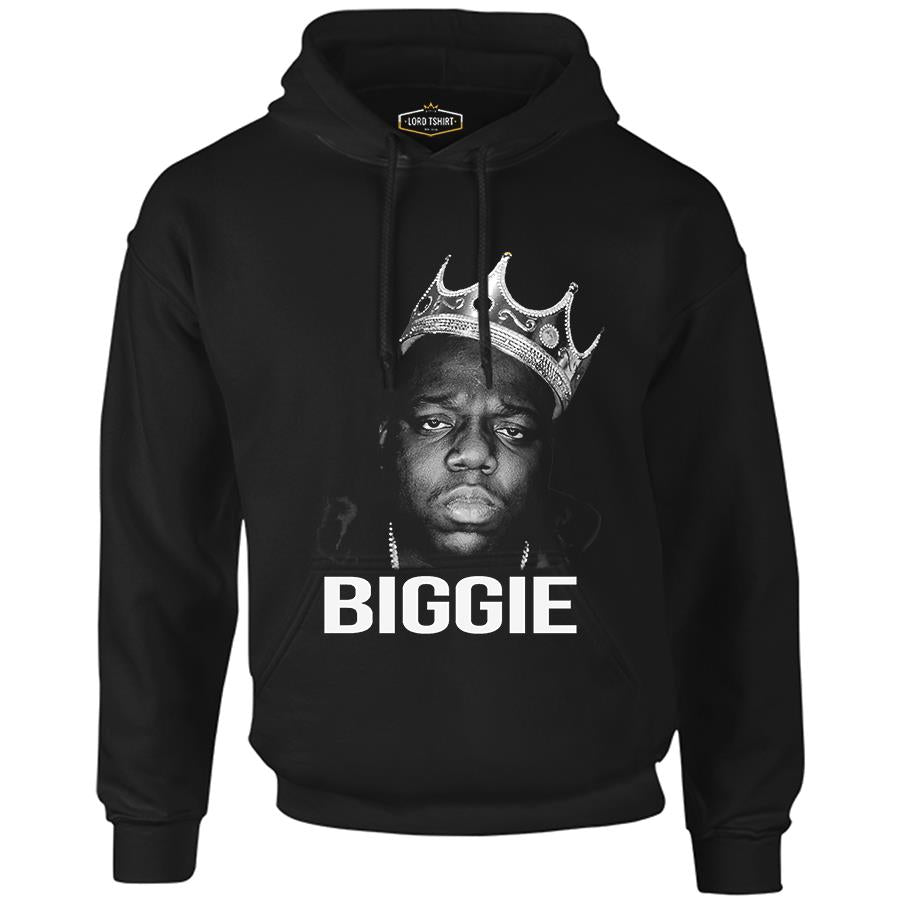 Biggie Siyah Erkek Fermuarsız Kapşonlu