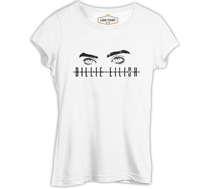 Billie Eilish - Eyes Logo White Women's Tshirt