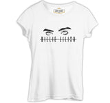 Billie Eilish - Eyes Logo Beyaz Kadın Tshirt