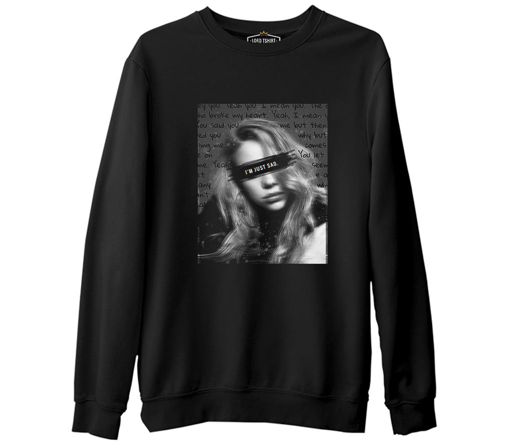 Billie Eilish - I'm just Sad Siyah Erkek Kalın Sweatshirt