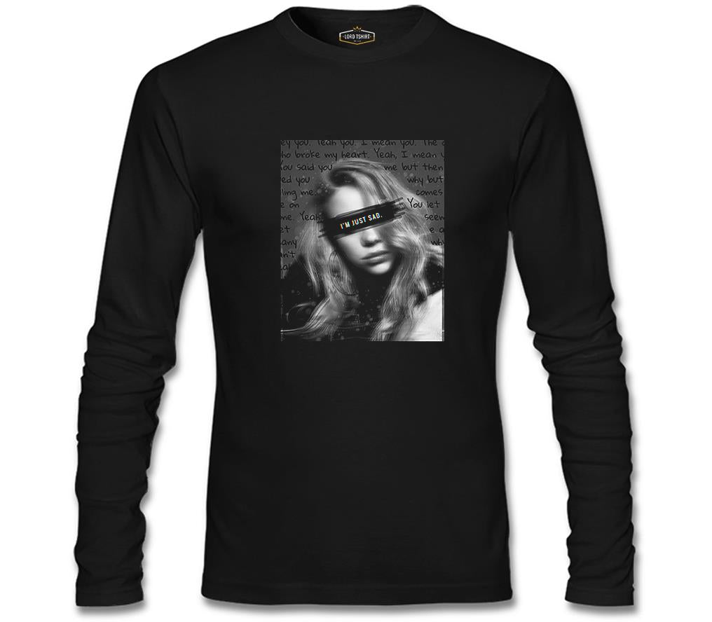 Billie Eilish - I'm just Sad Siyah Erkek Sweatshirt