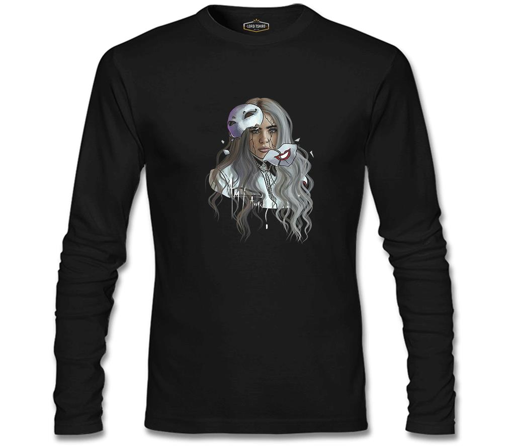 Billie Eilish - Mask Siyah Erkek Sweatshirt