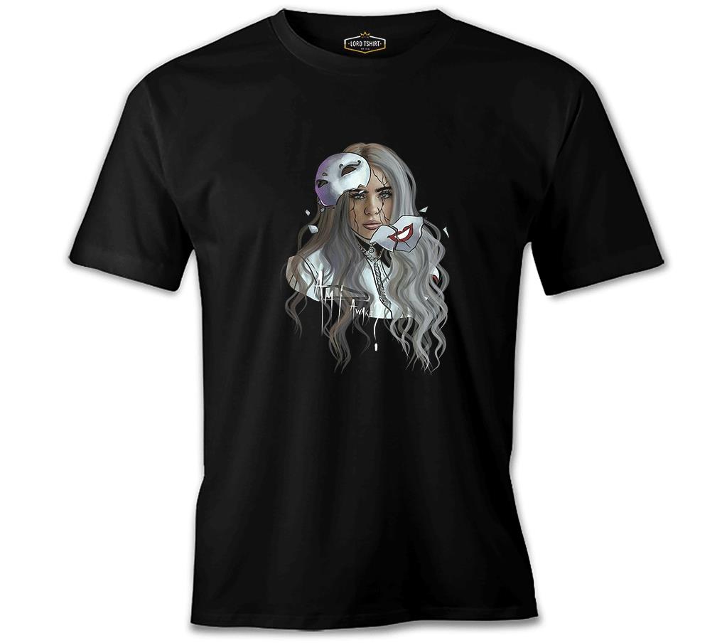 Billie Eilish - Mask Siyah Erkek Tshirt