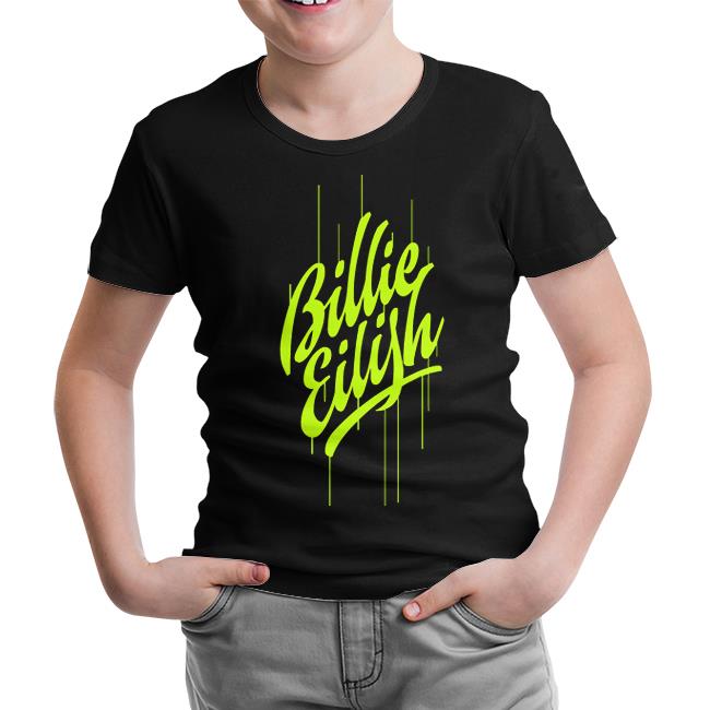 Billie Eilish - Paint Black Kids Tshirt