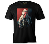 Billie Eilish - Red in Blue Siyah Erkek Tshirt