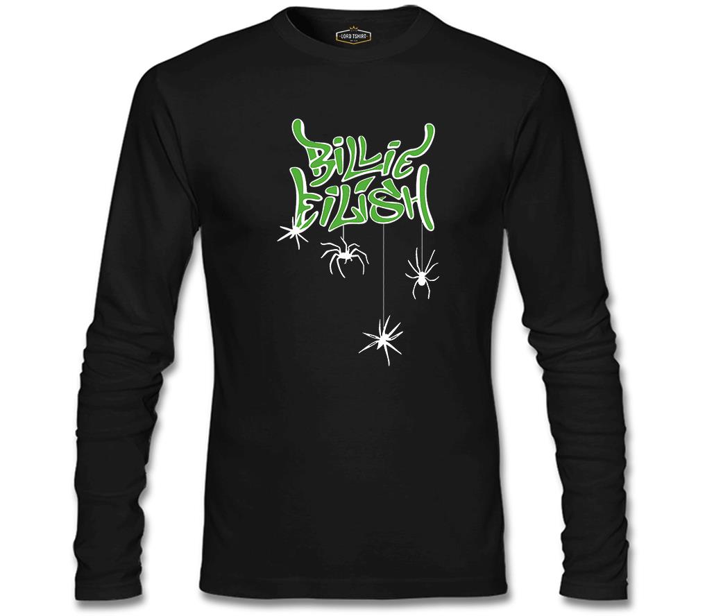 Billie Eilish - Spider Siyah Erkek Sweatshirt