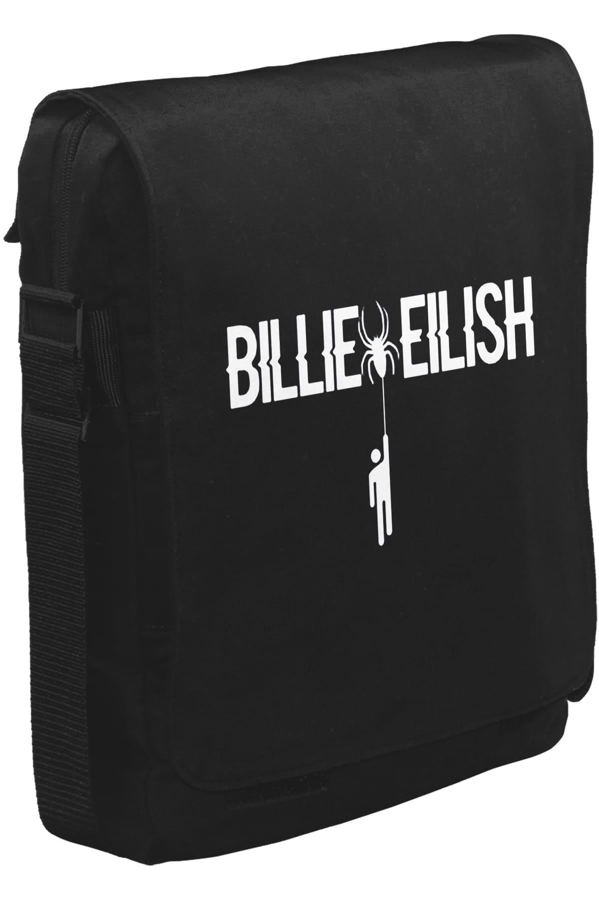 Billie Eilish with Blohsh Unisex Siyah Postacı Çanta