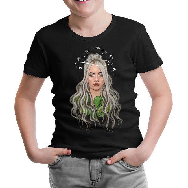 Billie Eilish - Orbit Black Kids Tshirt