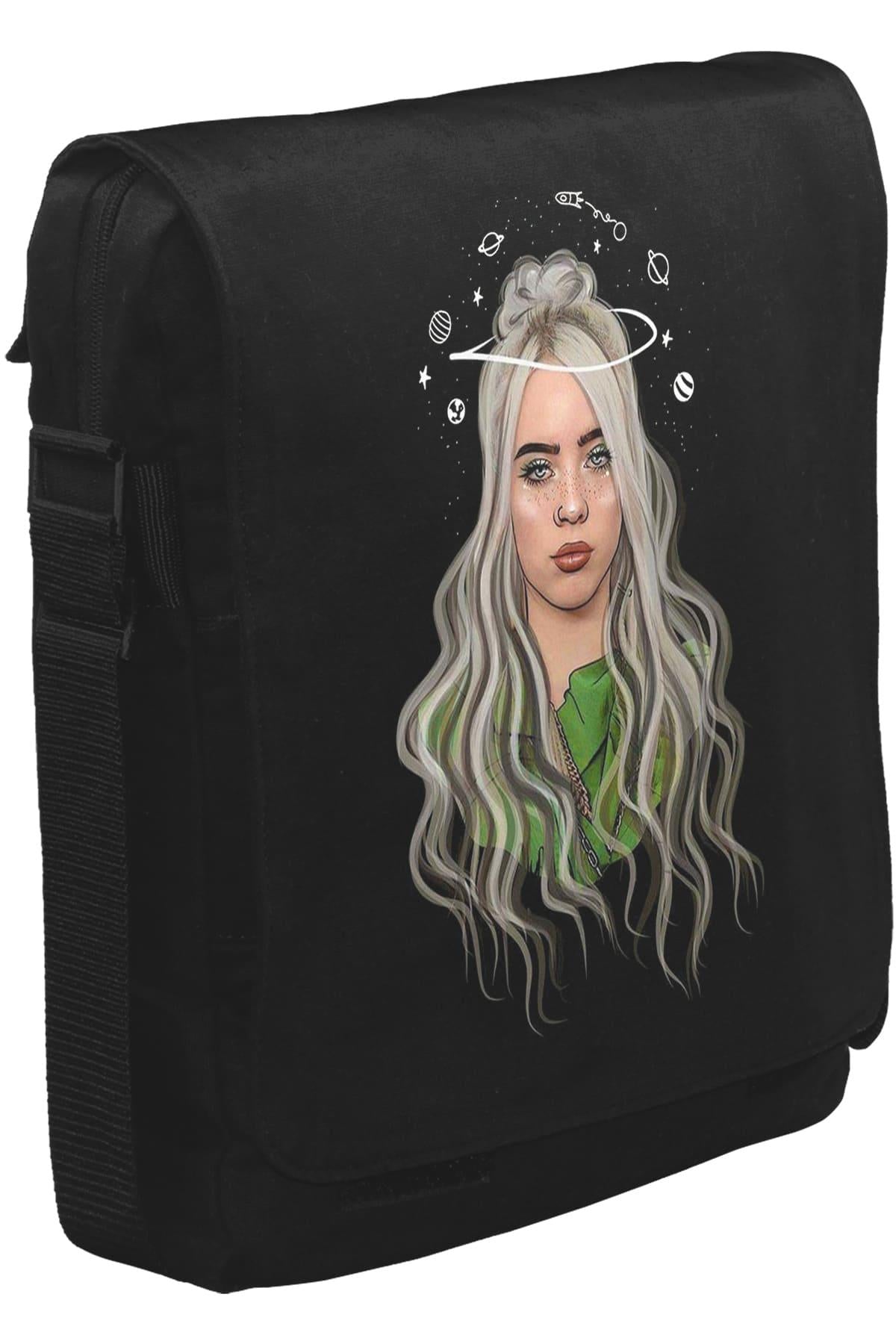 Billie Eilish - Yörünge Unisex Siyah Postacı Çanta