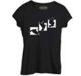 Birds Flying against Frames Black Women's Tshirt