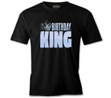 Birthday King Logo With a Crown Siyah Erkek Tshirt