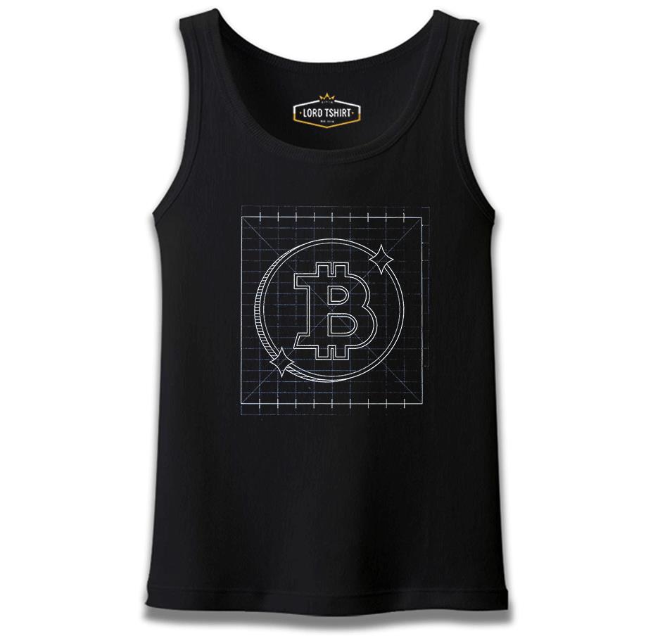 Bitcoin - Grid Logo Siyah Erkek Atlet