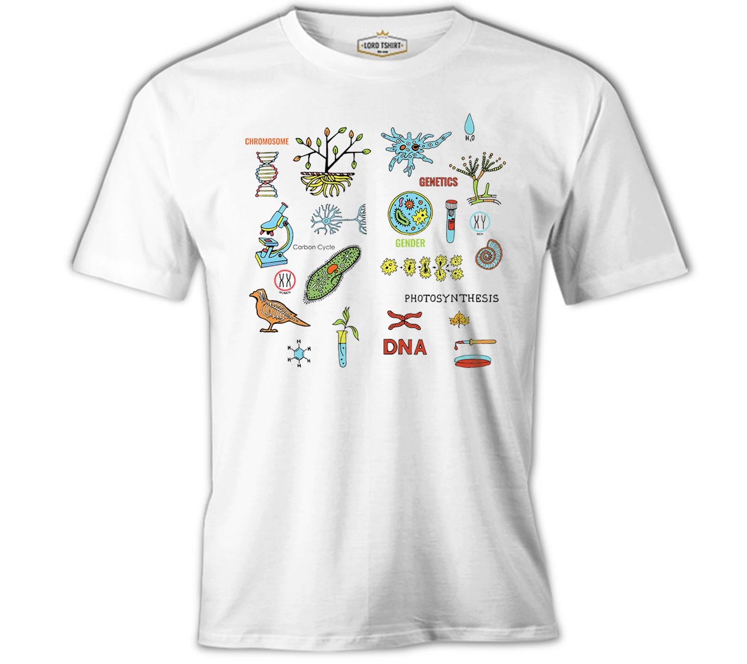 Biyoloji - DNA Beyaz Erkek Tshirt