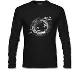 Black Hole Birds Flying Around Siyah Erkek Sweatshirt