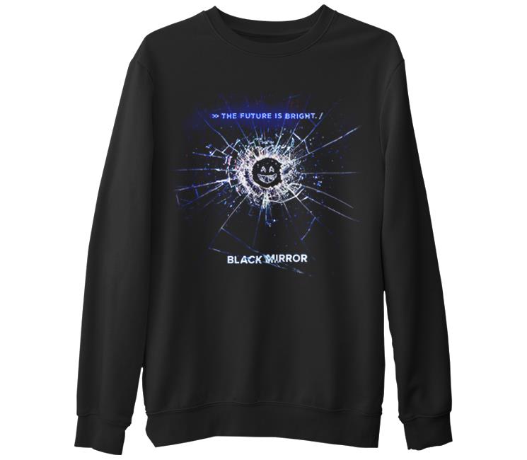 Black Mirror Black Men's Thick Sweatshirt