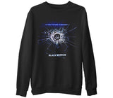 Black Mirror  Siyah Erkek Kalın Sweatshirt