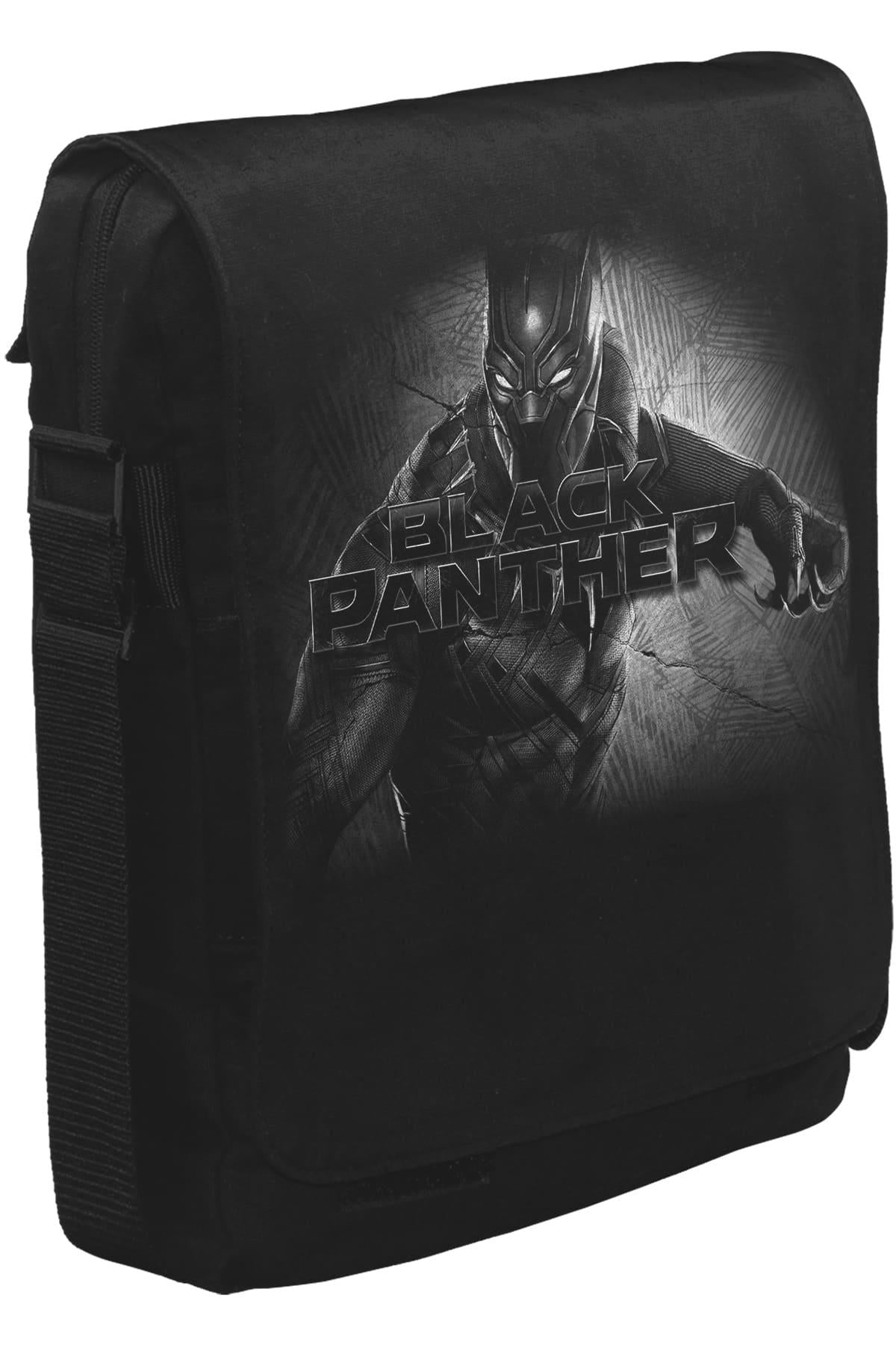 Black Panther Unisex Siyah Postacı Çanta