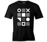 Black Parts - Şekiller Siyah Erkek Tshirt
