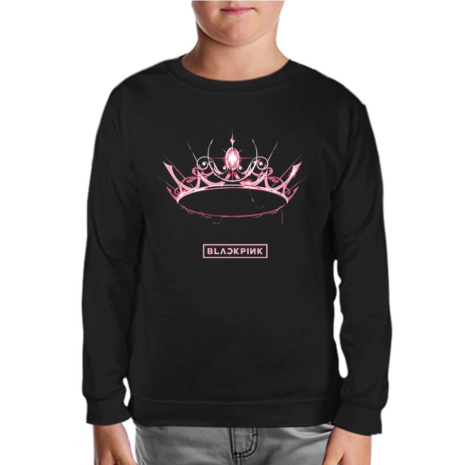 Black Pink - Crown Black Kids Sweatshirt