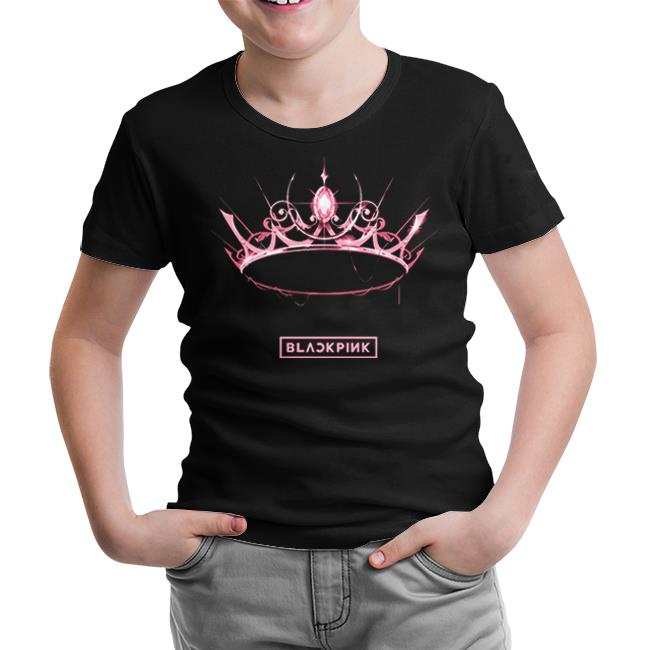 Black Pink - Crown Siyah Çocuk Tshirt