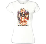 Black Pink - Group Beyaz Kadın Tshirt