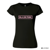 Black Pink - Logo Siyah Kadın Tshirt