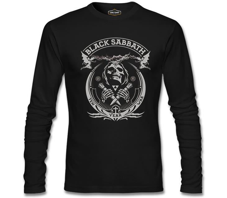 Black Sabbath - Ten Year War Siyah Erkek Sweatshirt