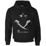 Black Sails Siyah Erkek Fermuarsız Kapşonlu