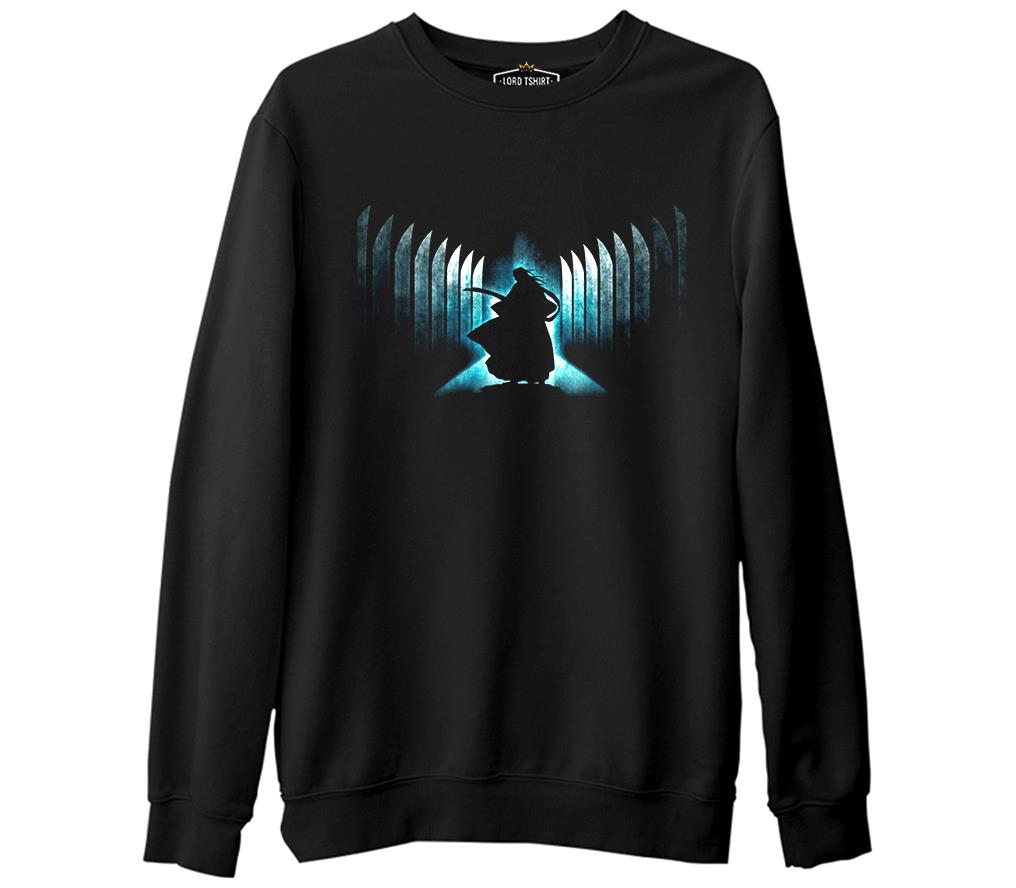 Bleach - Byakuya Kuchiki  Siyah Erkek Kalın Sweatshirt