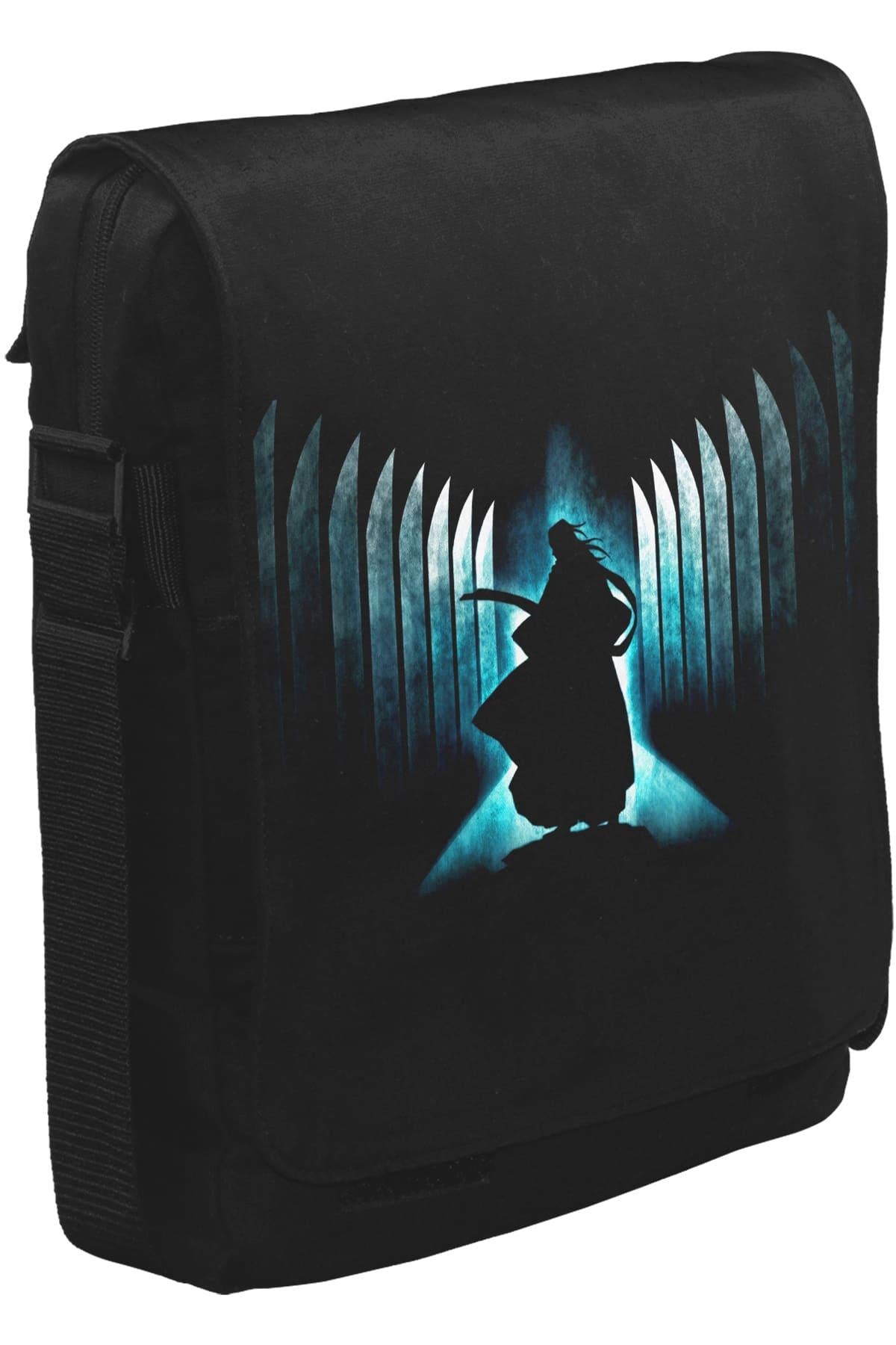 Bleach - Byakuya Kuchiki Unisex Siyah Postacı Çanta