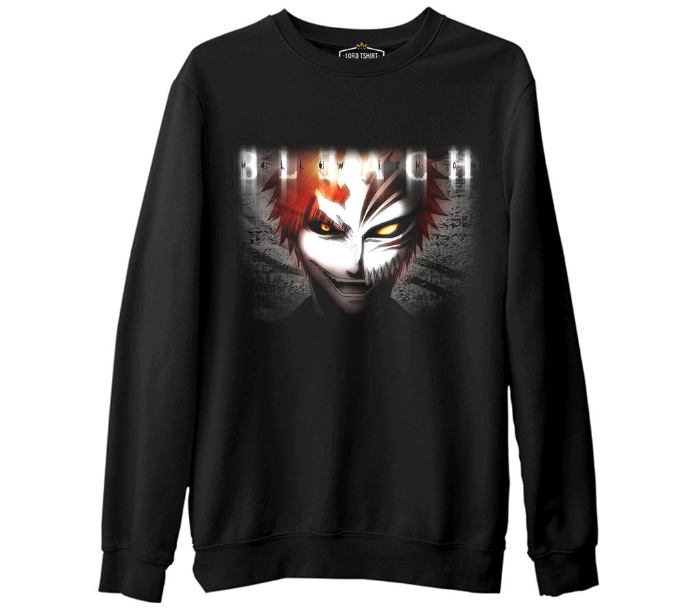 Bleach  Siyah Erkek Kalın Sweatshirt