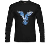 Blue Phoenix Bird Siyah Erkek Sweatshirt