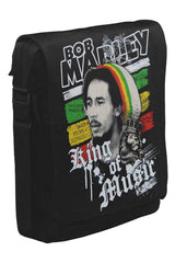 Bob Marley - King of Music Unisex Siyah Postacı Çanta