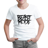 Bodybuilding - Beast Mode White Kids Tshirt