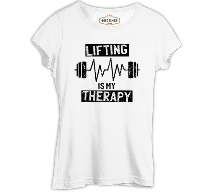 Bodybuilding Lifting Therapy White Women's Tshirt