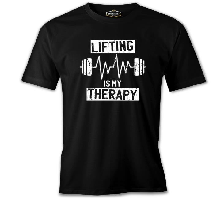 Bodybuilding Lifting Therapy Black Men's Tshirt