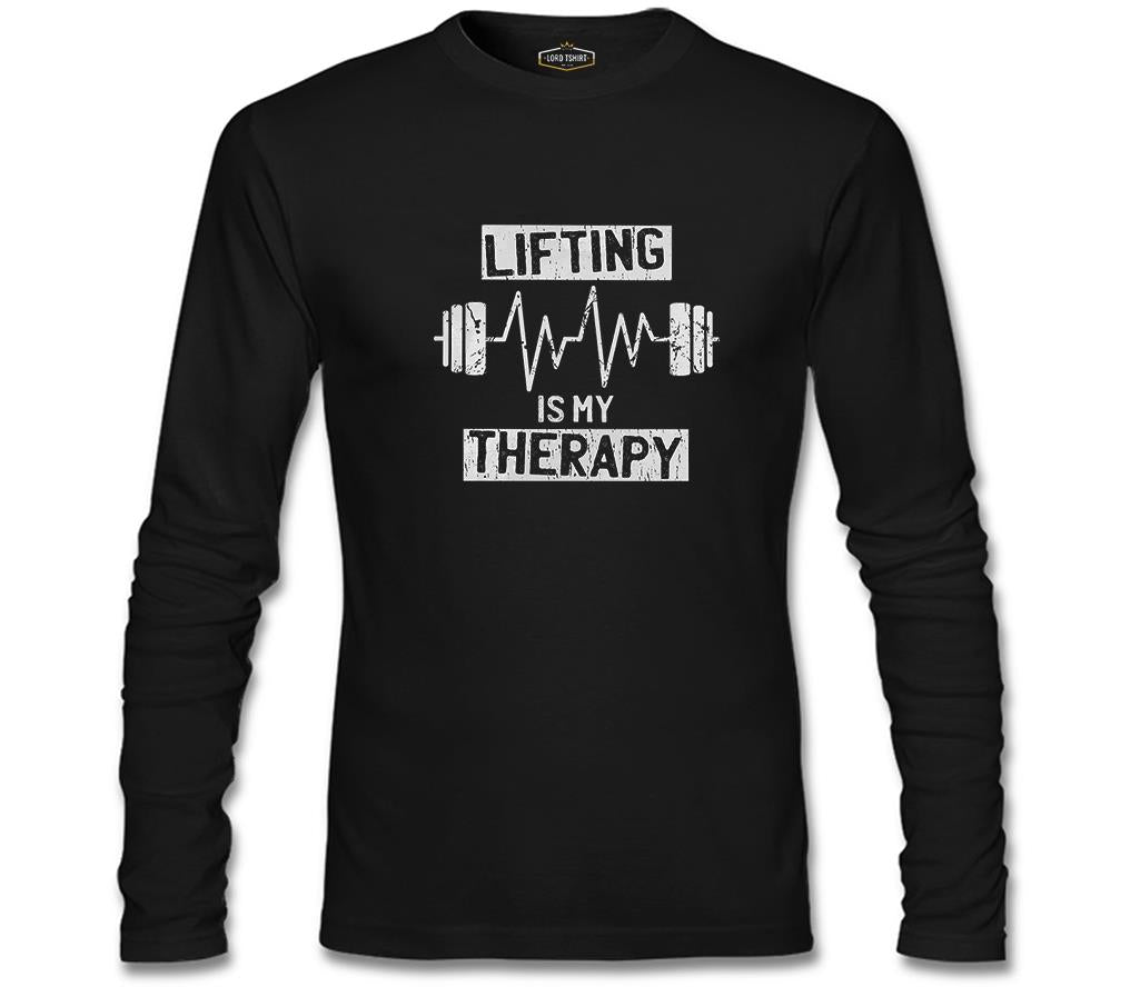 Bodybuilding - Lifting Therapy Black Men's Sweatshirt