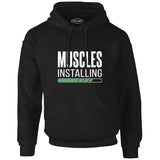 Bodybuilding Muscles Installing Black Men's Zipperless Hoodie