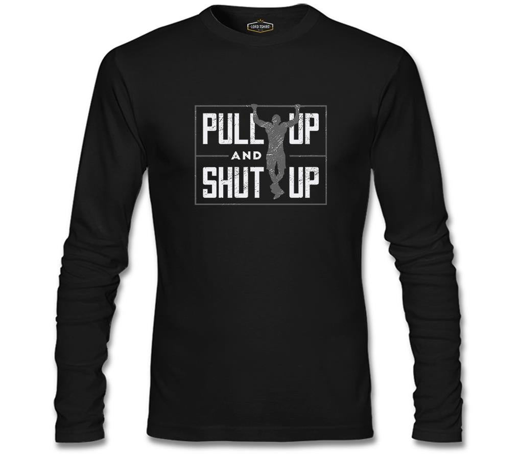 Bodybuilding Pull Up Siyah Erkek Sweatshirt