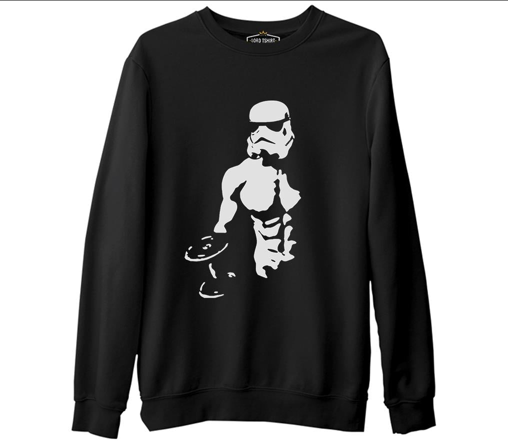 Bodybuilding - Star Wars  Siyah Erkek Kalın Sweatshirt