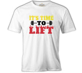Bodybuilding Time to Lift White Men's Tshirt 