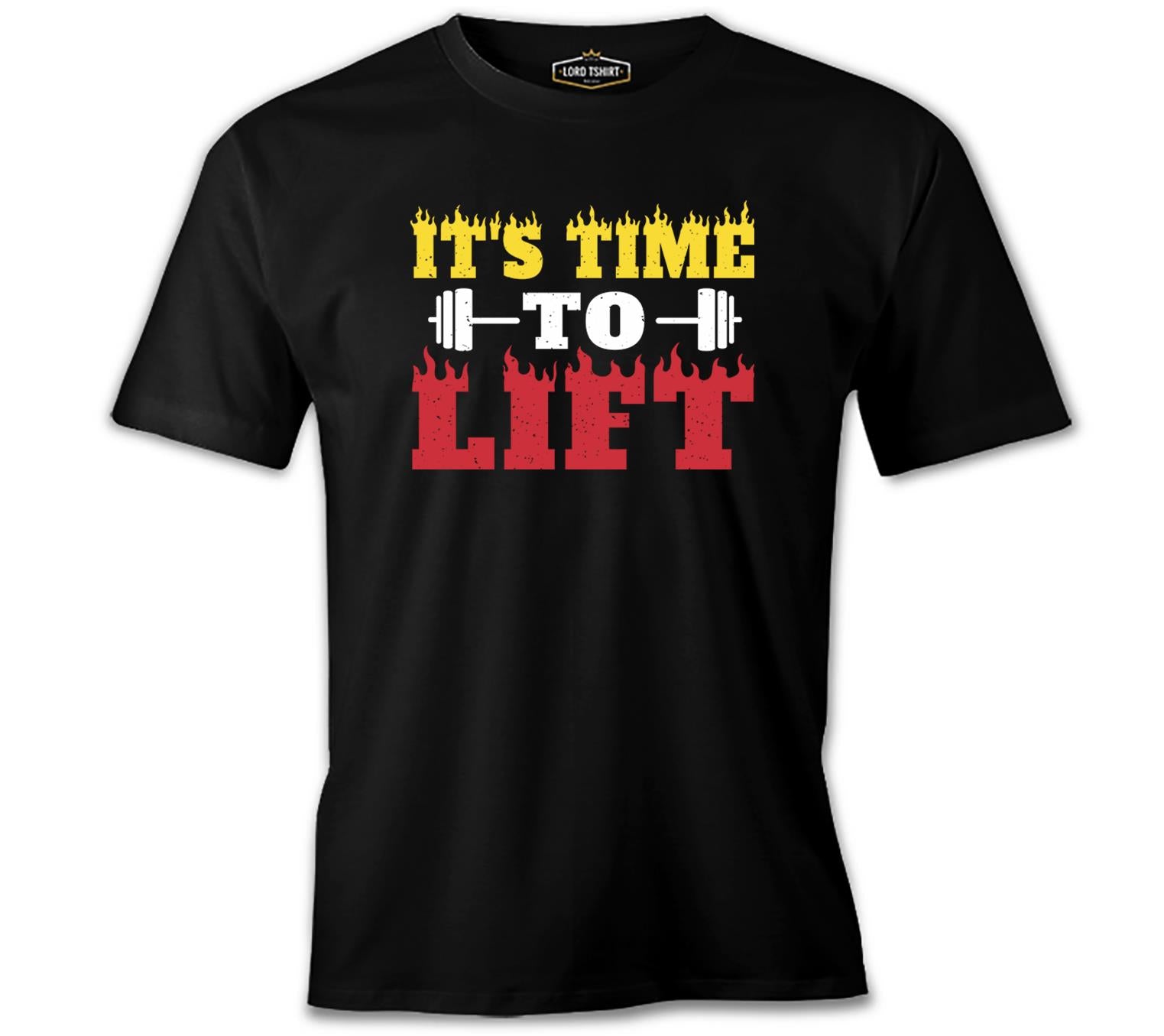 Bodybuilding Time to Lift Siyah Erkek Tshirt