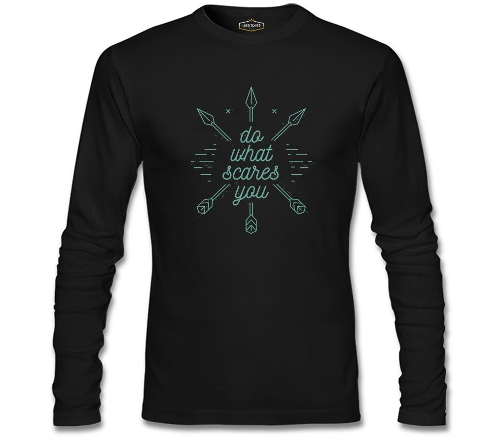 Boho Text and Arrows Siyah Erkek Sweatshirt