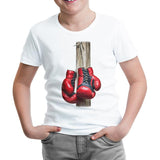 Boxing Gloves White Kids Tshirt