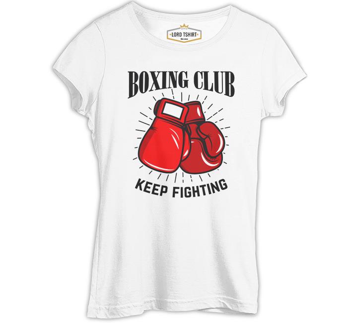 Boks Kulübü - Fight Beyaz Kadın Tshirt