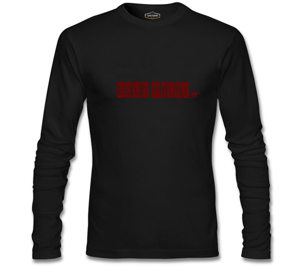 Bold Pilot Siyah Erkek Sweatshirt